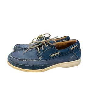 Florsheim "Great Lakes Soft Moc Oxford"‎ Mens Blue Leather Shoes Size 10 M
